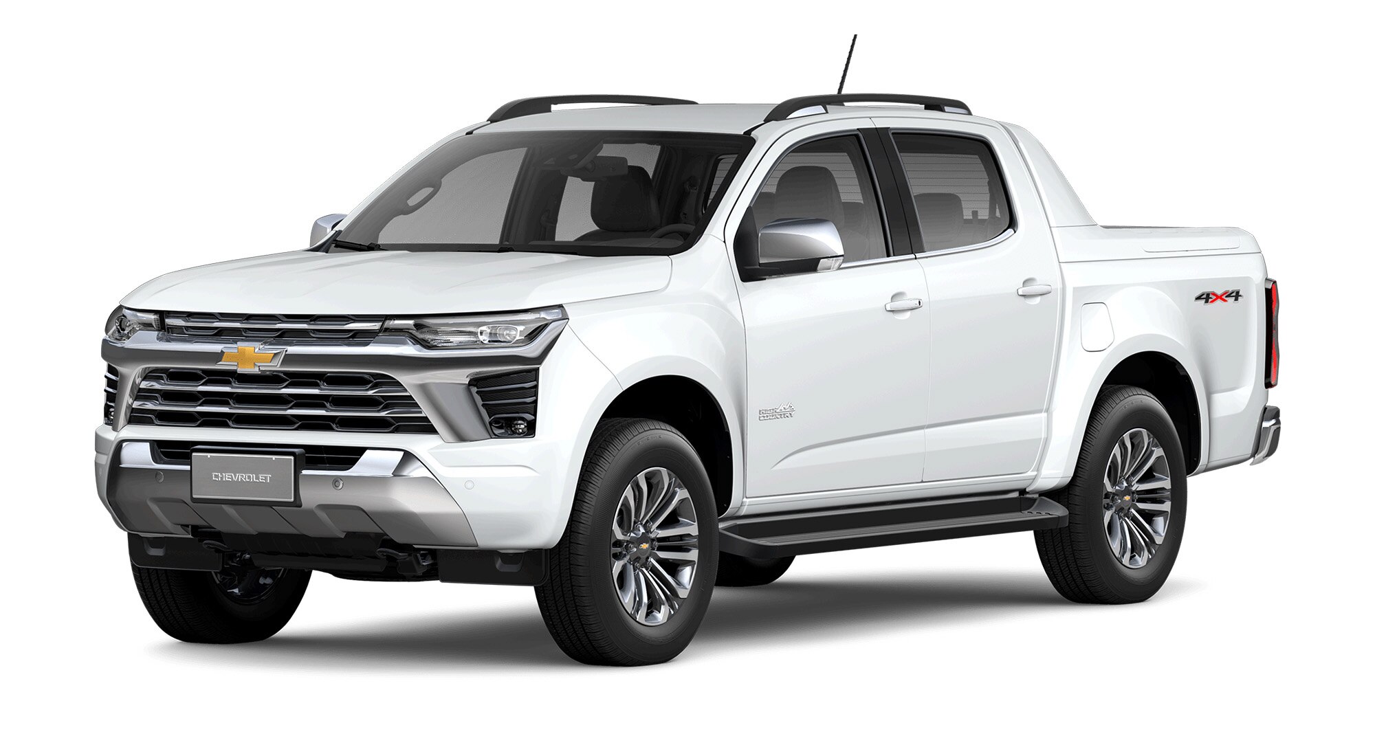 Chevrolet Colorado HC color Blanco Niebla destacando su diseño pickup